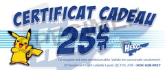 Certificat Cadeau - 25$